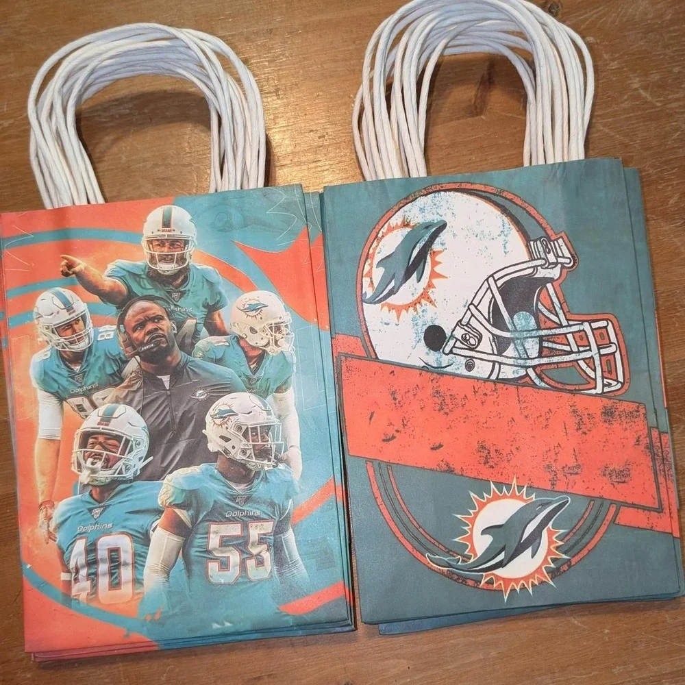 16pc unused Miami Dolphins NFL gift bags party bags